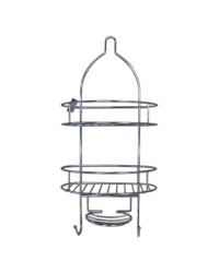 3 Tier Shower Caddy Bath Rack Metal Chrome Plated Hanging Over Hook Basket