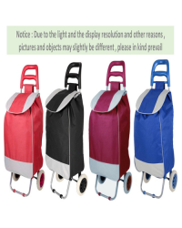 Shopping Trolley Luggage 2 Wheels Folding Basket Oxford Fabrics Bag